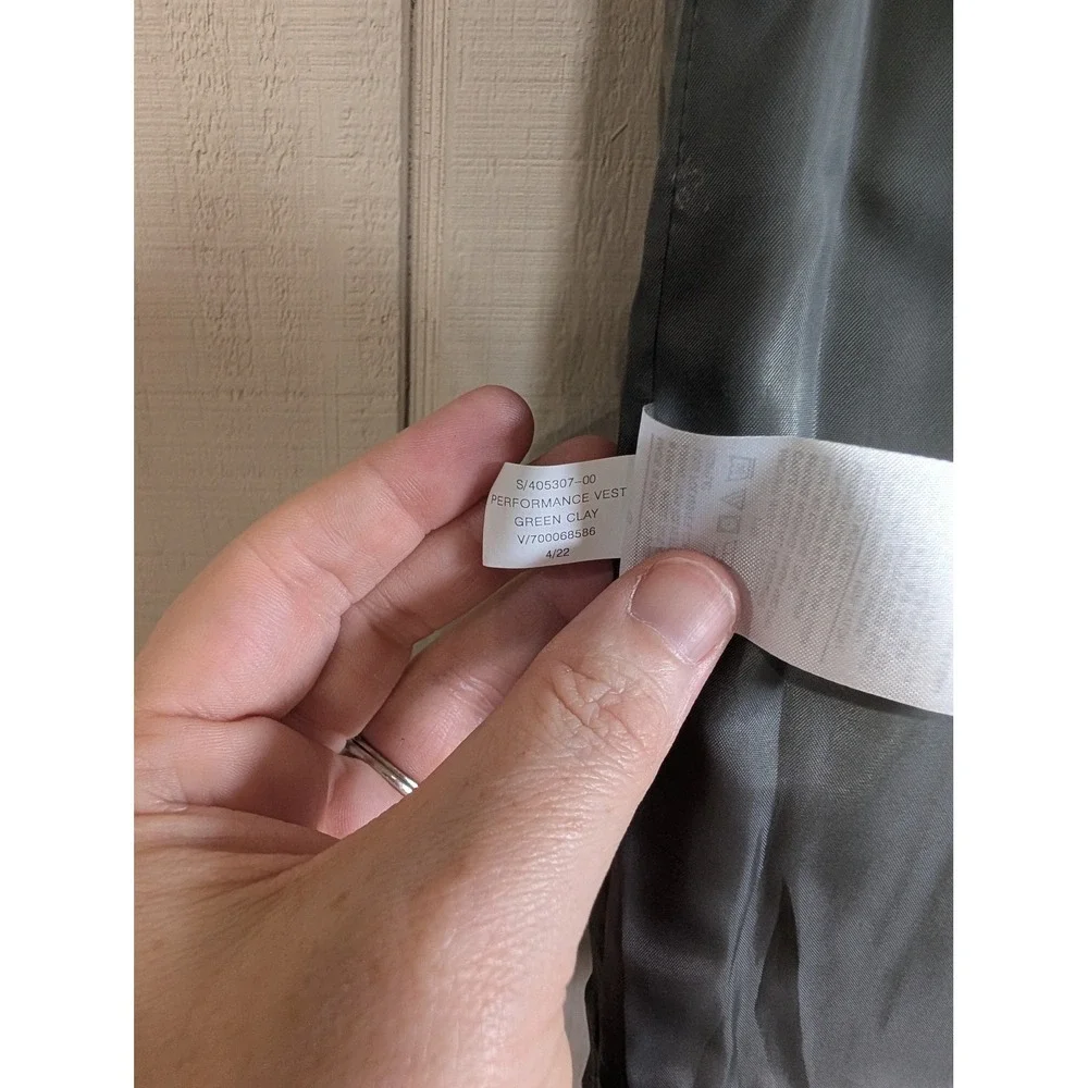 Banana Republic Mens Performance Vest Green Clay Quilted Full‎ Zip Puffer Large